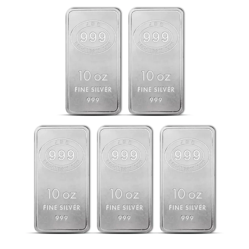 10 oz JBR Silver Bar (Lot of 5) | eBay